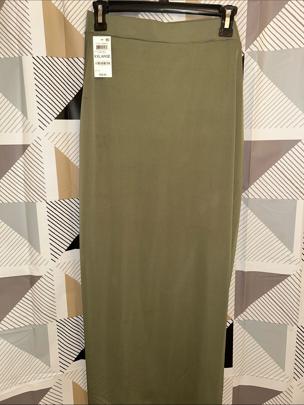INC International Concepts Olive Maxi Skirt - Straight Silhouette